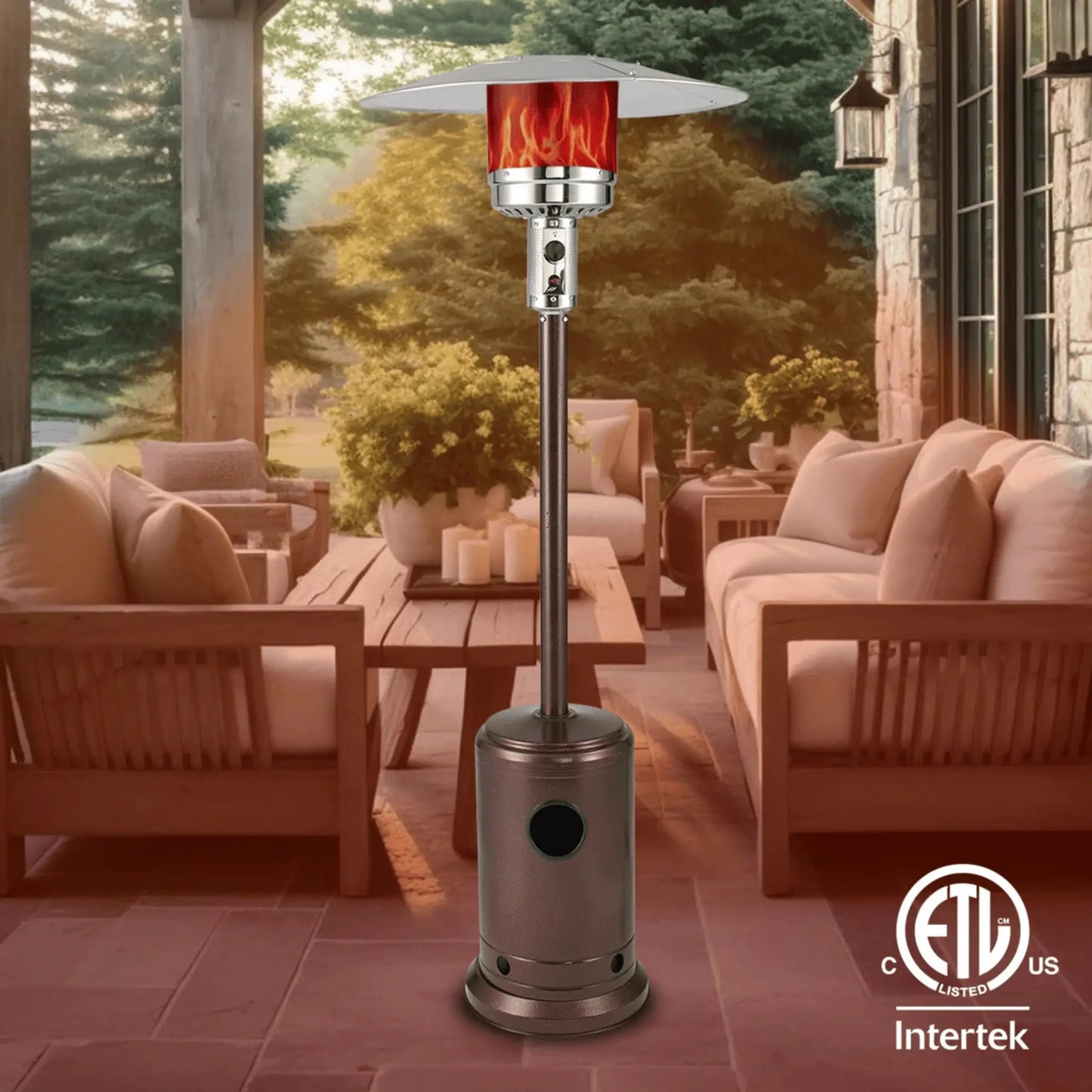 Fire Sense Commercial Series Propane Patio Heater - Side View