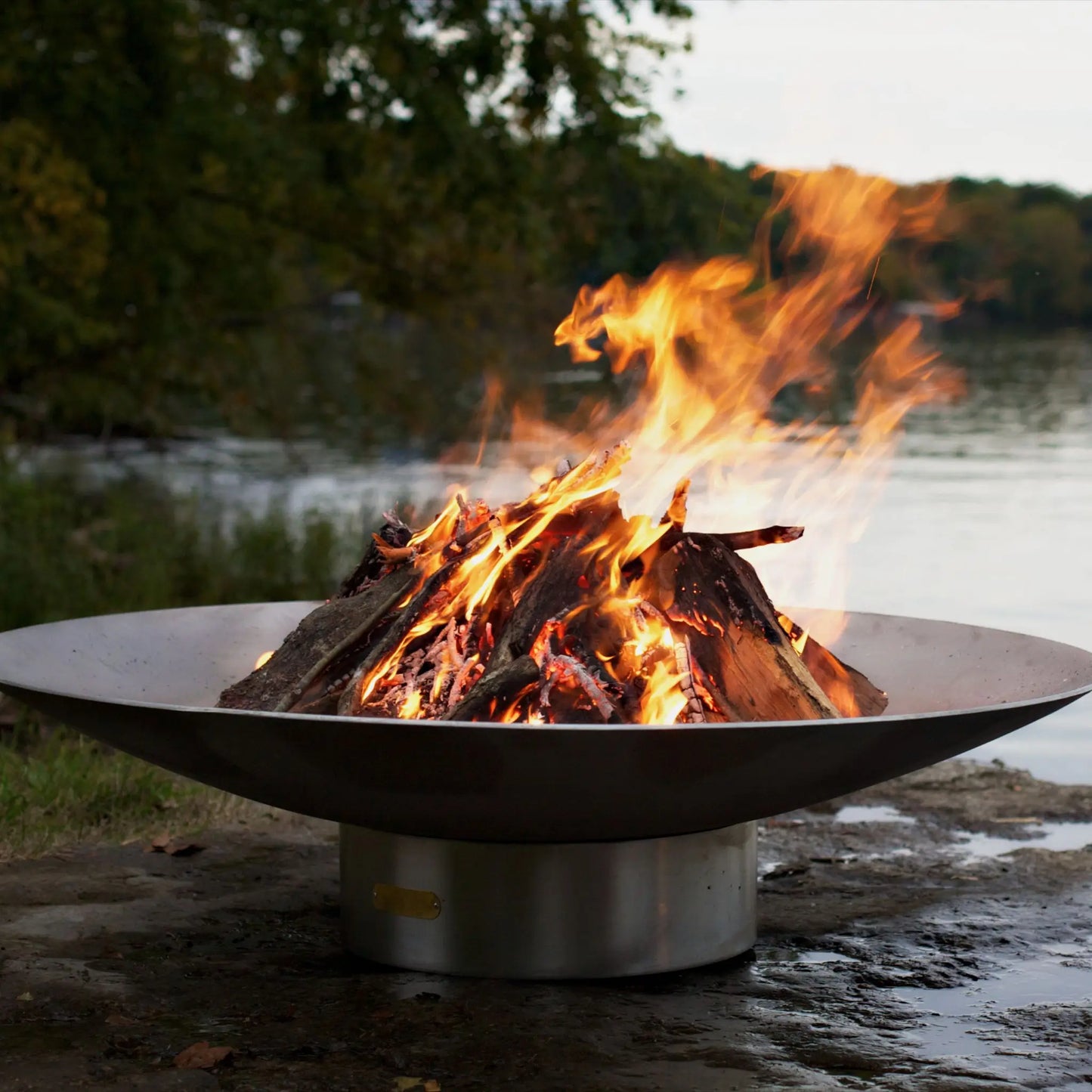Fire Pit Art Bella Vita 70-Inch Stainless Steel Fire Pit – Extra Large Luxury Outdoor Fire Bowl – Additional View