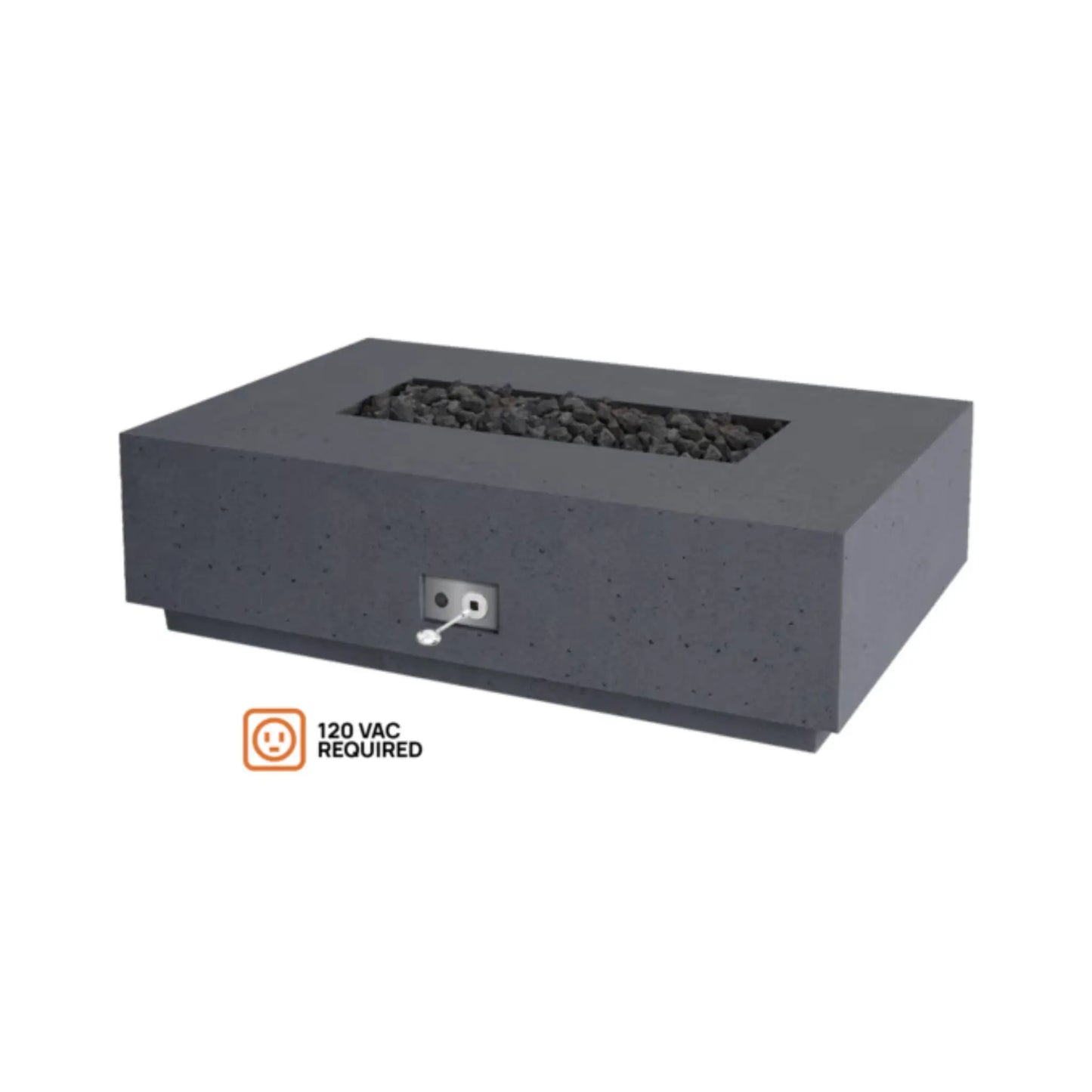 Fire Gear Sanctuary Series 56-Inch GFRC Fire Pit Table - Angle View