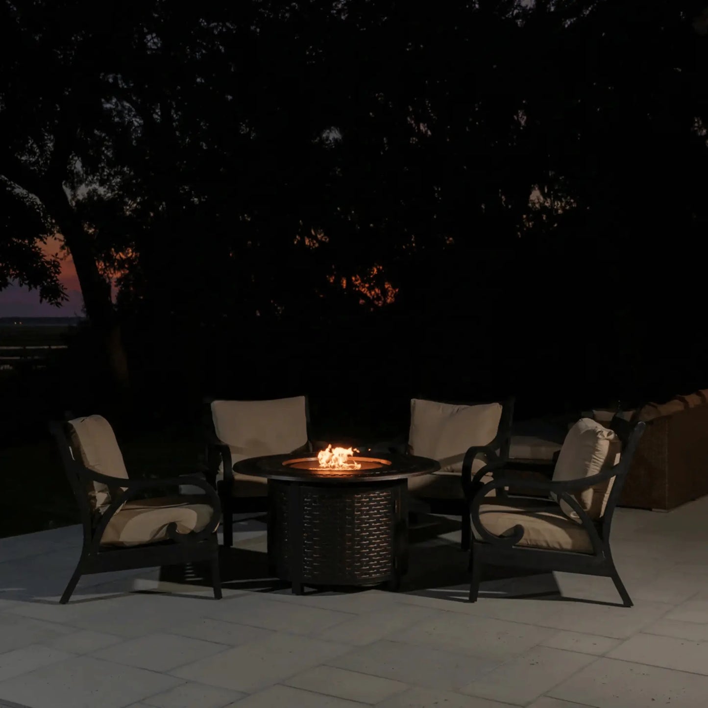 Fire Sense Bellante Woven Aluminum Propane Fire Pit - Additional View