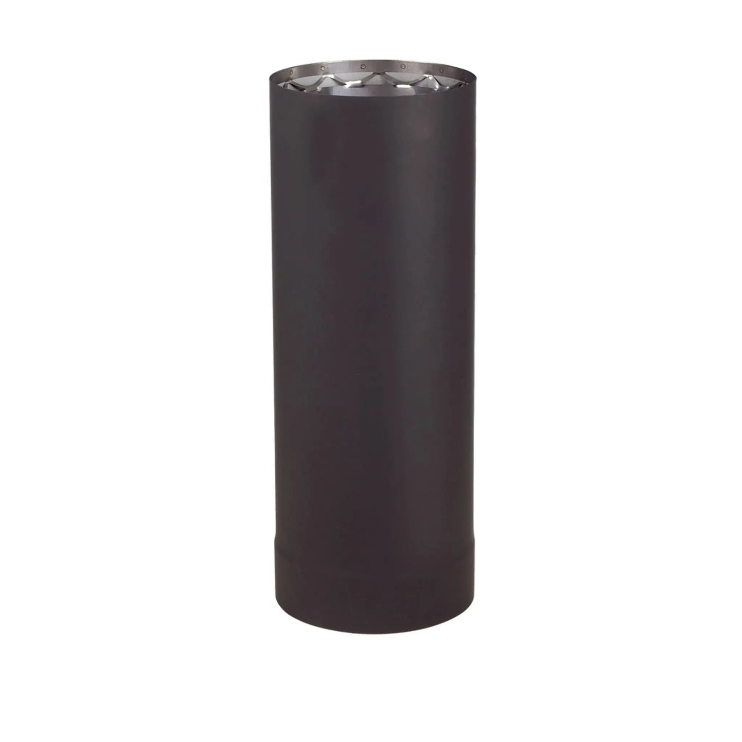 Vortex 6" x 6" Double Wall Black Stove Pipe | L-Section for Wood Stove Venting