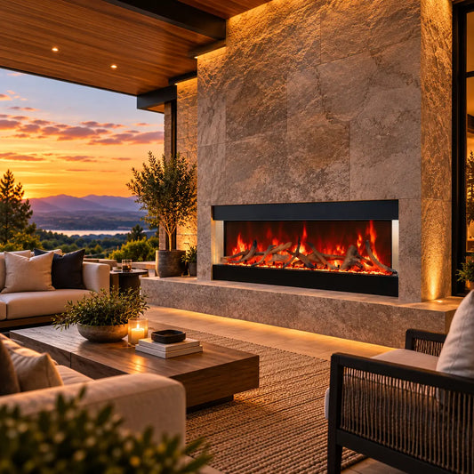 Outdoor Electric Fireplace Ideas: 12 Luxury Designs for Patios, Covered Spaces & Outdoor Living