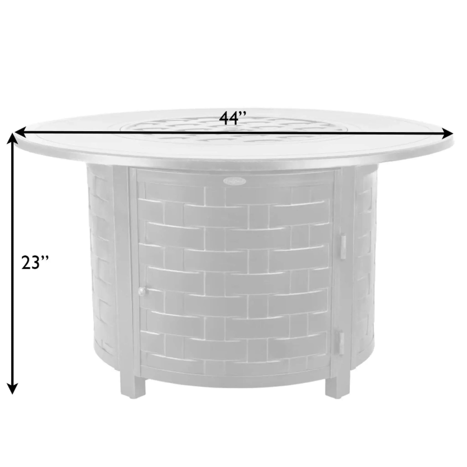 Fire Sense Perissa Woven Aluminum Propane Fire Pit - Additional View
