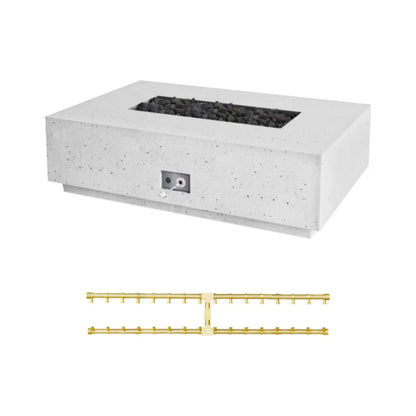 Fire Gear Pro Sanctuary Series 56-Inch GFRC Fire Pit Table - Lifestyle Patio Setting