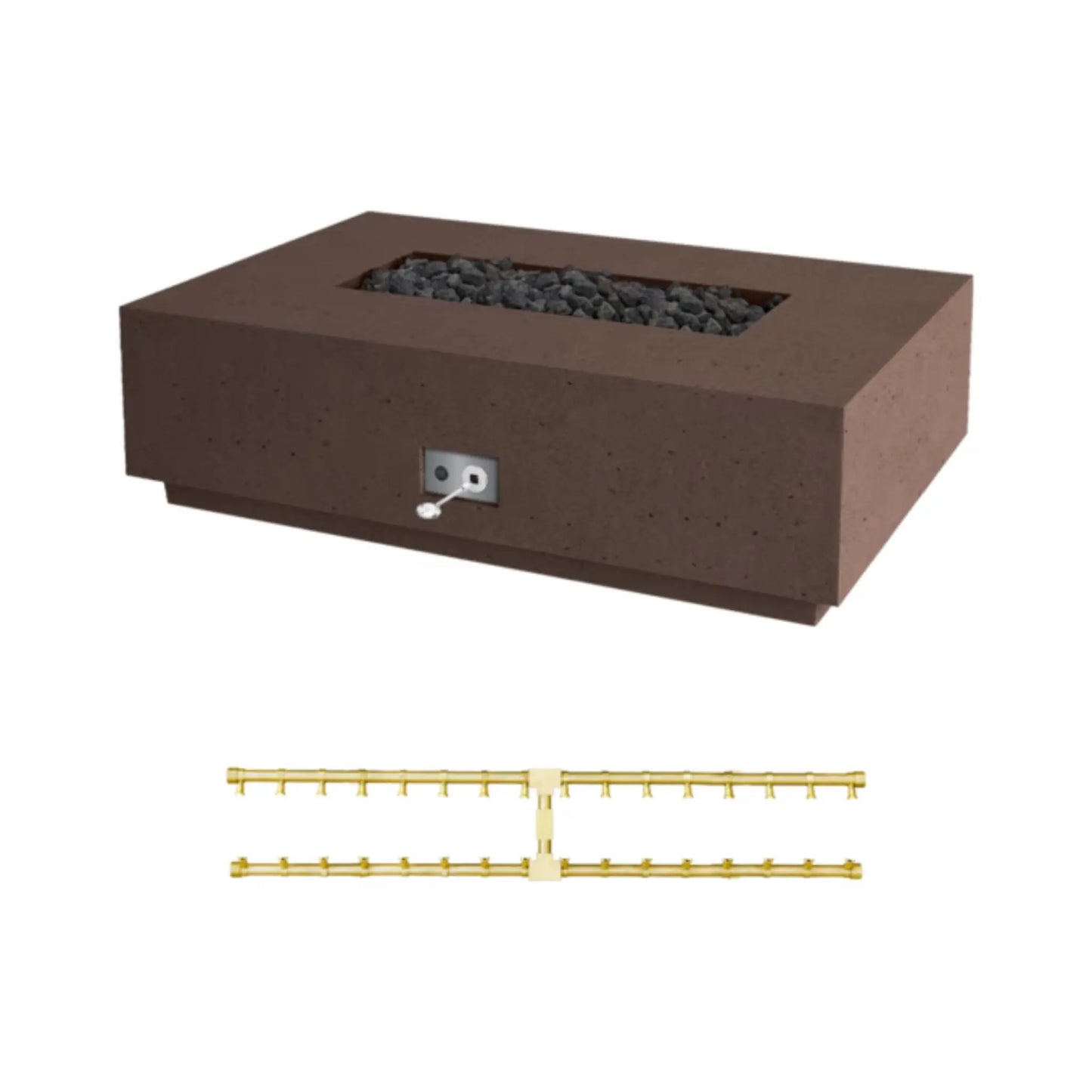 Fire Gear Pro Sanctuary Series 56-Inch GFRC Fire Pit Table - Angle View