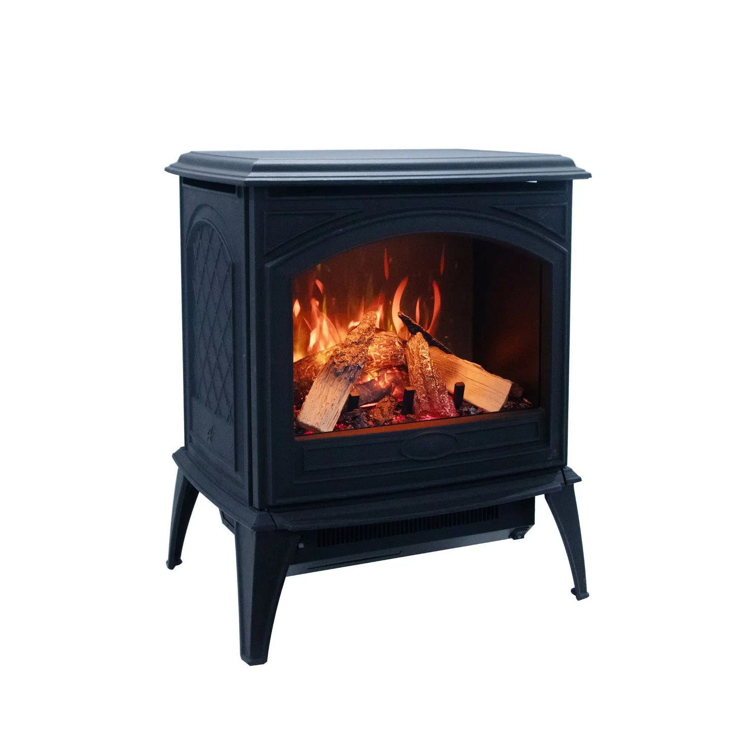 Amantii Lynwood Cast Iron Electric Fireplace - Side View