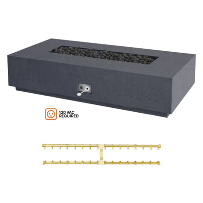 Fire Gear Pro Sanctuary Series 76-Inch GFRC Fire Pit Table - Lifestyle Patio Setting