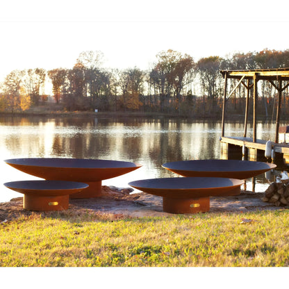 Fire Pit Art Asia Fire Pit 72-Inch – Extra-Large Steel Outdoor Fire Pit – Lifestyle View