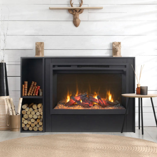 Fire & Ice RusticStone Electric Fireplace Insert | 10,000 BTU | WiFi Smart Control