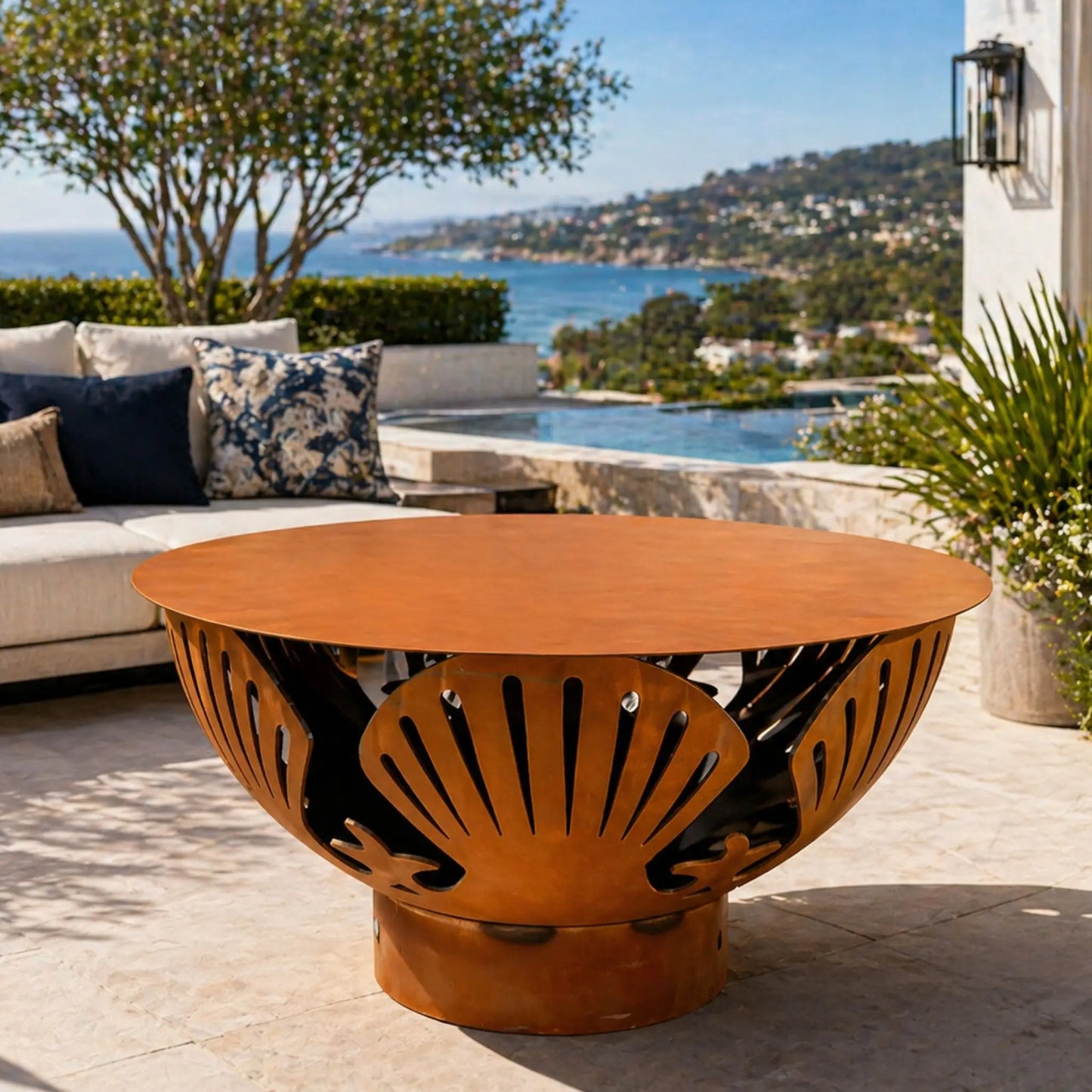 Fire Pit Art Steel Fire Pit Table Top Lid | 43-Inch