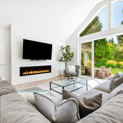 Amantii Symmetry Bespoke Electric Fireplace - Angle View