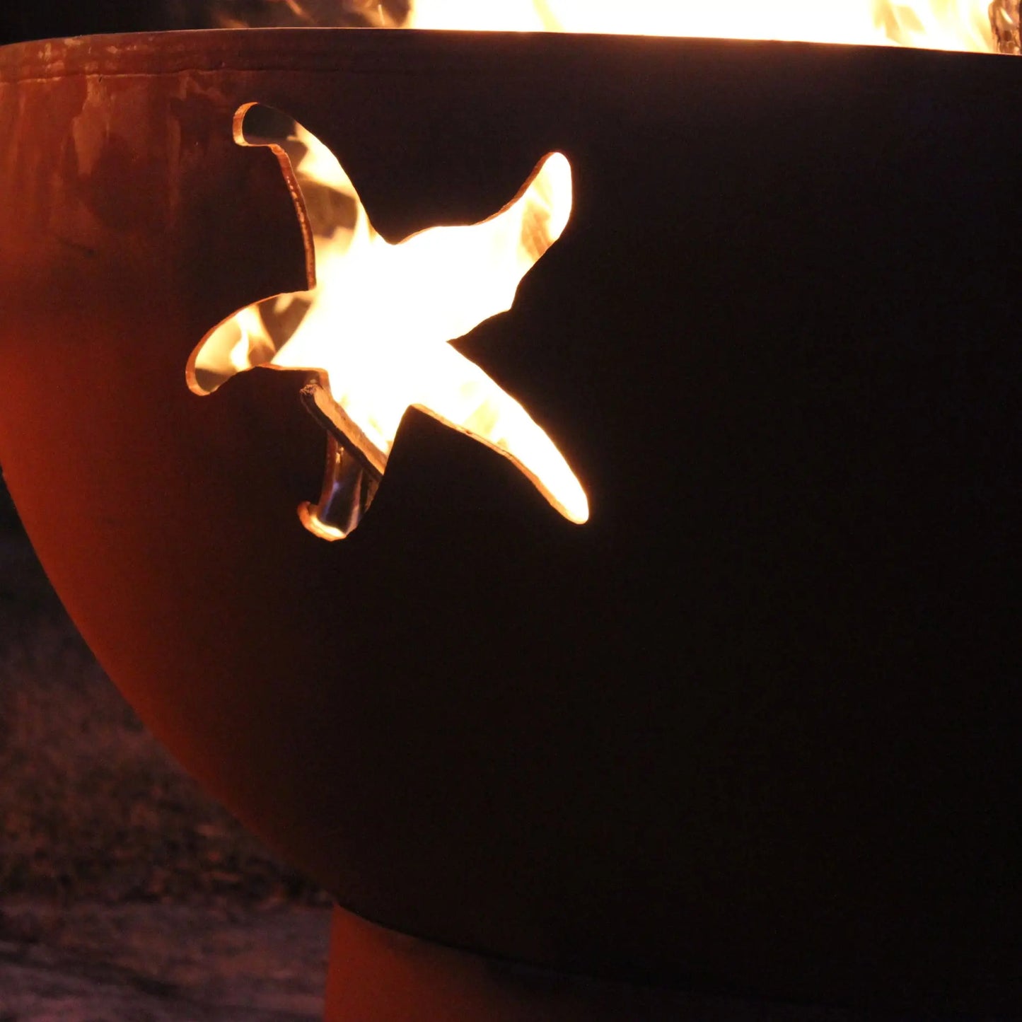 Fire Pit Art Sea Creatures Steel Fire Pit – Ocean Wildlife Cut-Out Outdoor Fire Pit – Close-Up Detail