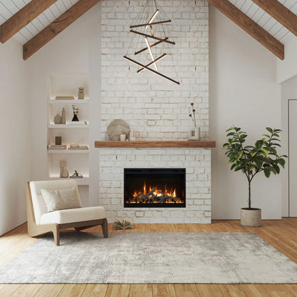 Fire & Ice RusticStone Electric Fireplace Insert | 10,000 BTU | WiFi Smart Control