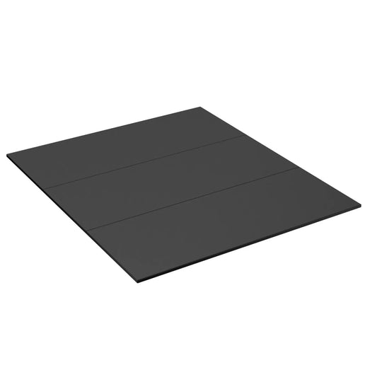 BLACK STEEL HEARTH PAD 46 3/4" x 54"