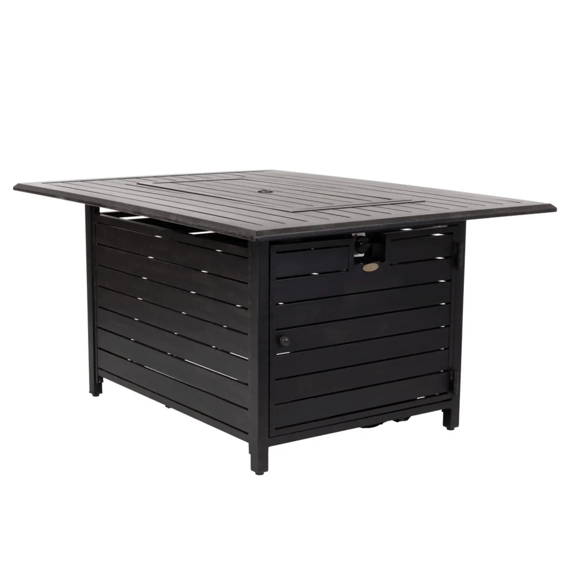 Fire Sense Longmont Rectangular Propane Fire Pit - Side View