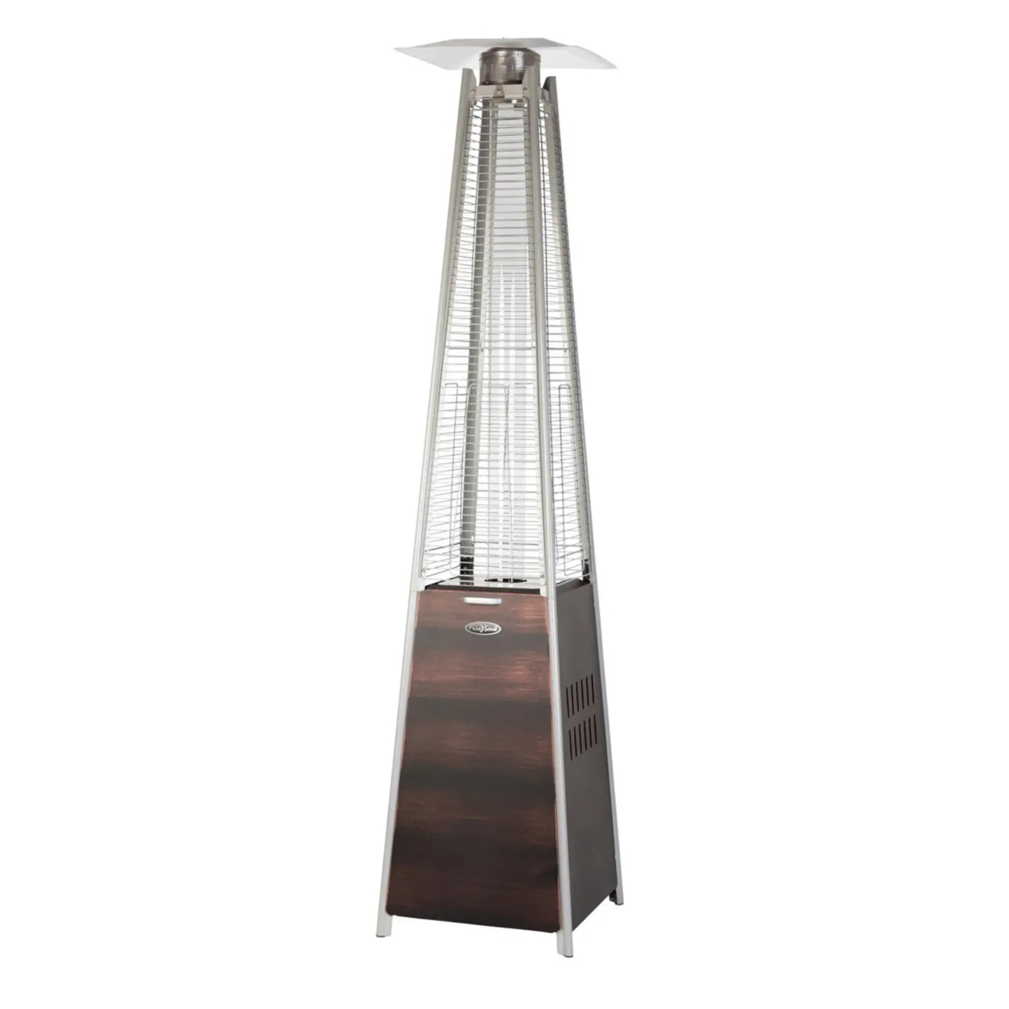Fire Sense Brushed Bronze Pyramid Propane Patio Heater - Side View