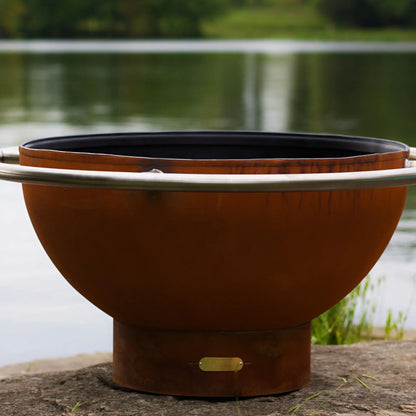 Fire Pit Art Bella Luna Steel Fire Pit – Moon Design Outdoor Fire Pit – Close-Up Detail