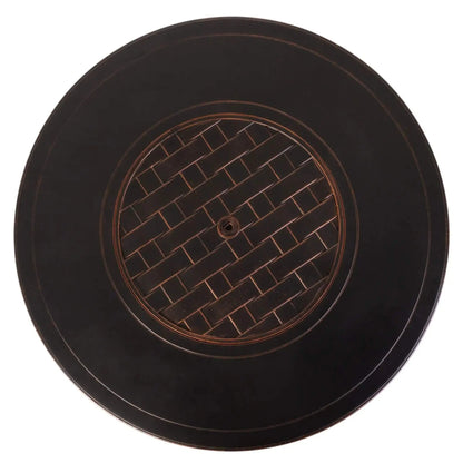 Fire Sense Perissa Woven Aluminum Propane Fire Pit - Side View