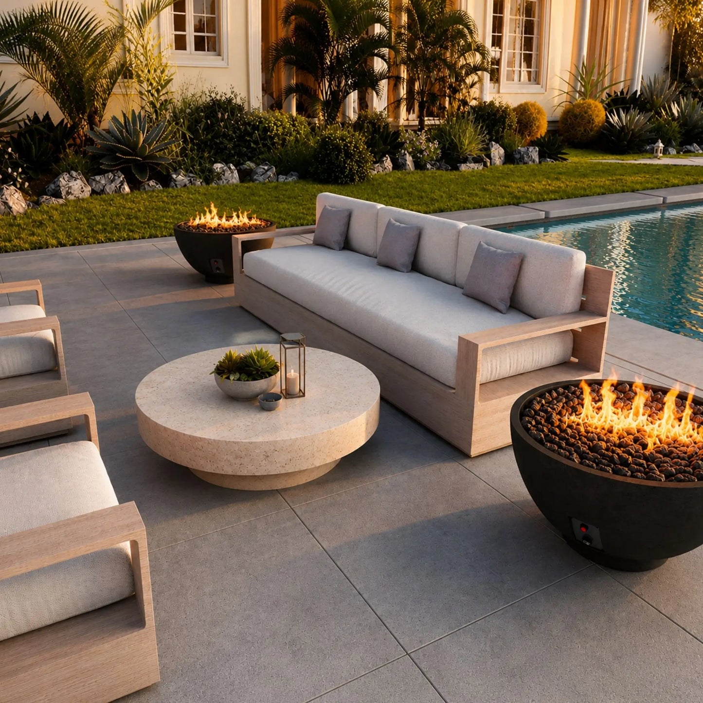 Fire Gear Sanctuary Series Fire Bowl | 29-Inch | GFRC | NG & LP