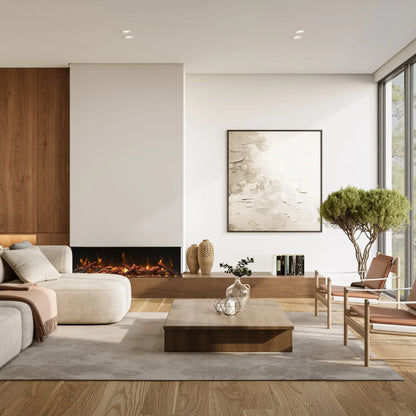 Amantii Tru View Bespoke 3-Sided Electric Fireplace - Lifestyle Room Setting
