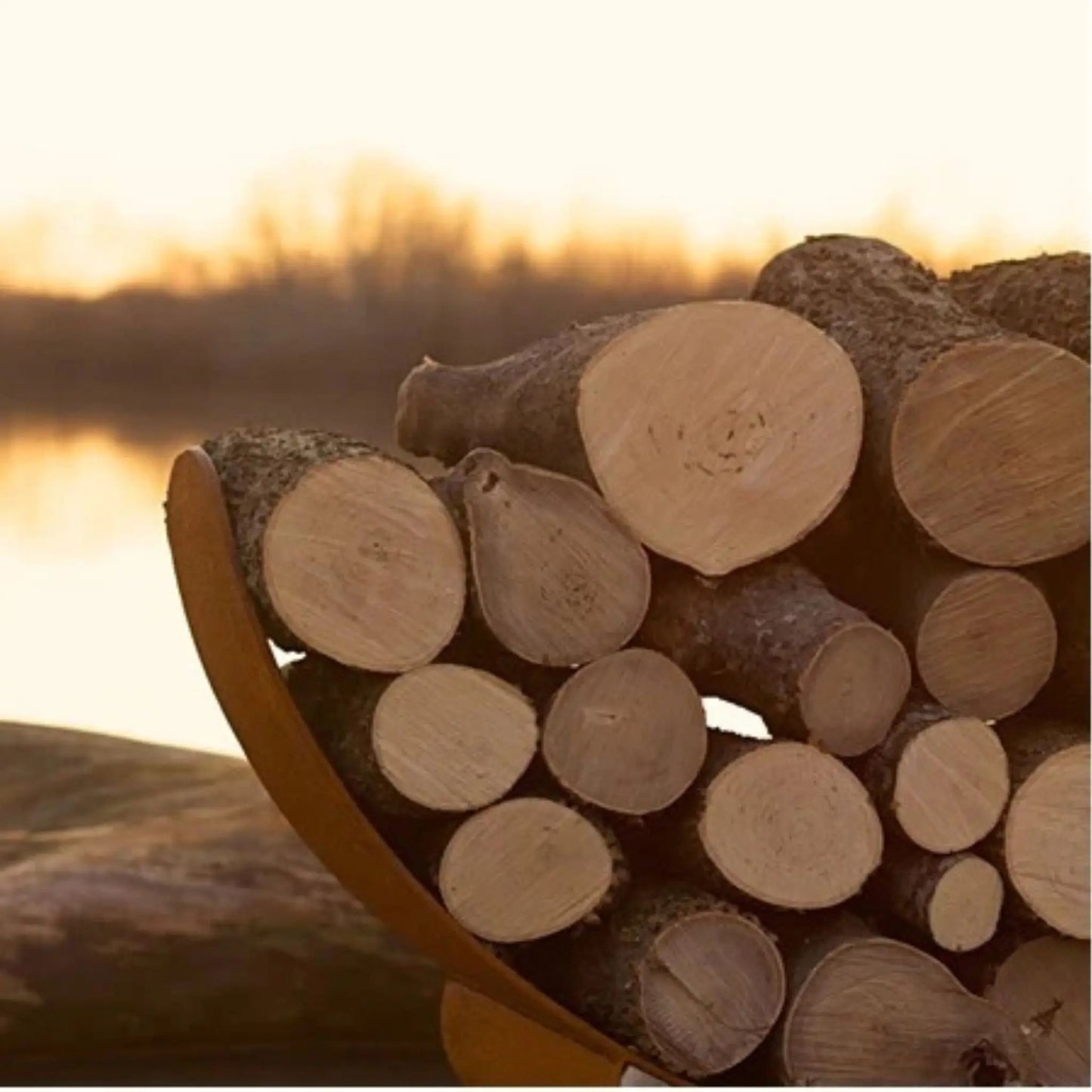 Crescent Log Rack -  Carbon Steel