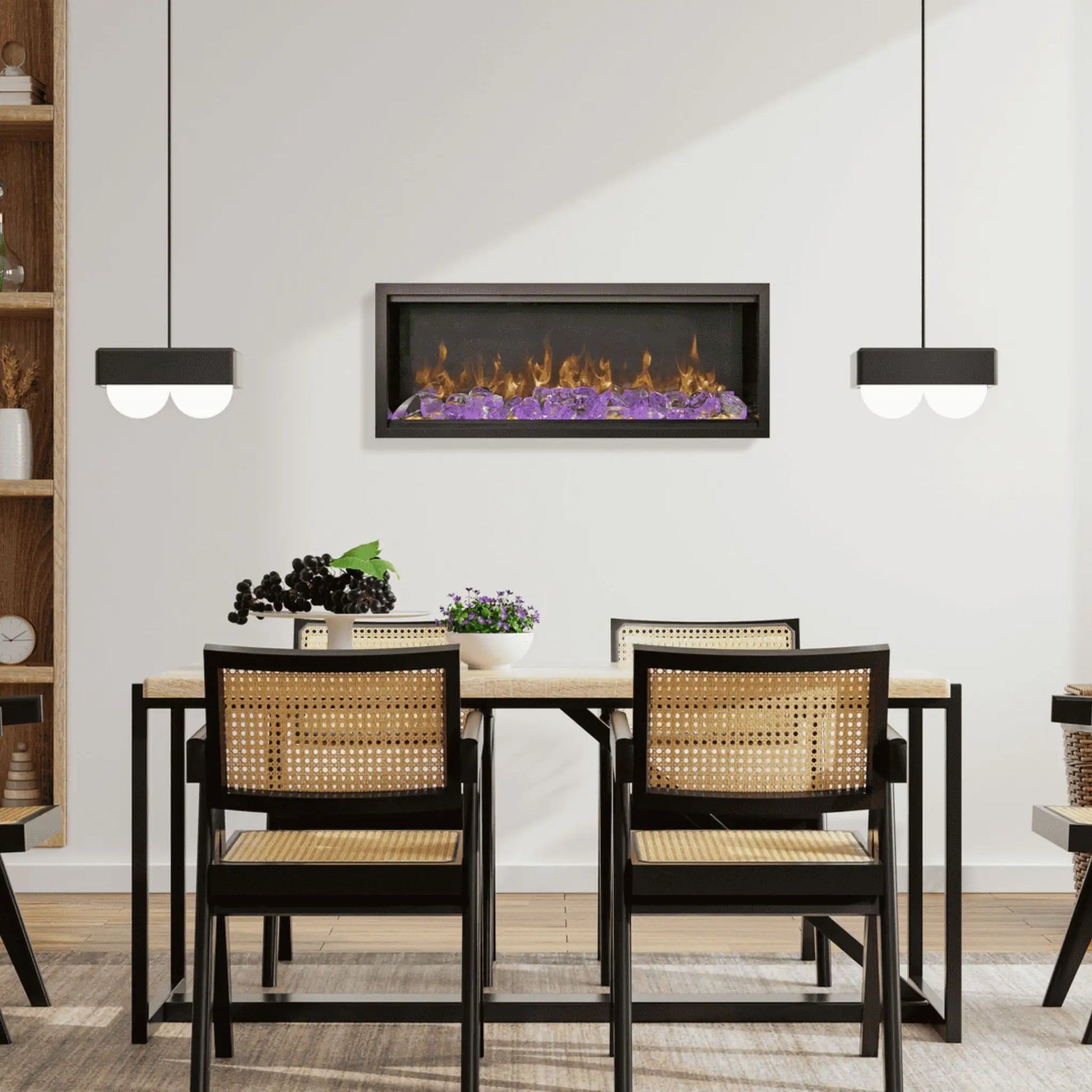 Amantii Symmetry XT Bespoke Extra Tall Linear Electric Fireplace - Front View Clean Face