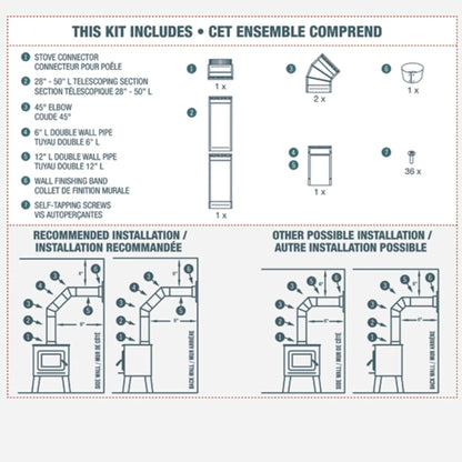 6"-inch To The Wall Double Wall Pipe Kit