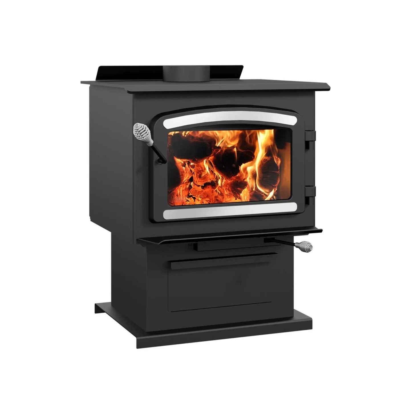 Drolet Heritage Wood Stove with Blower - Side View