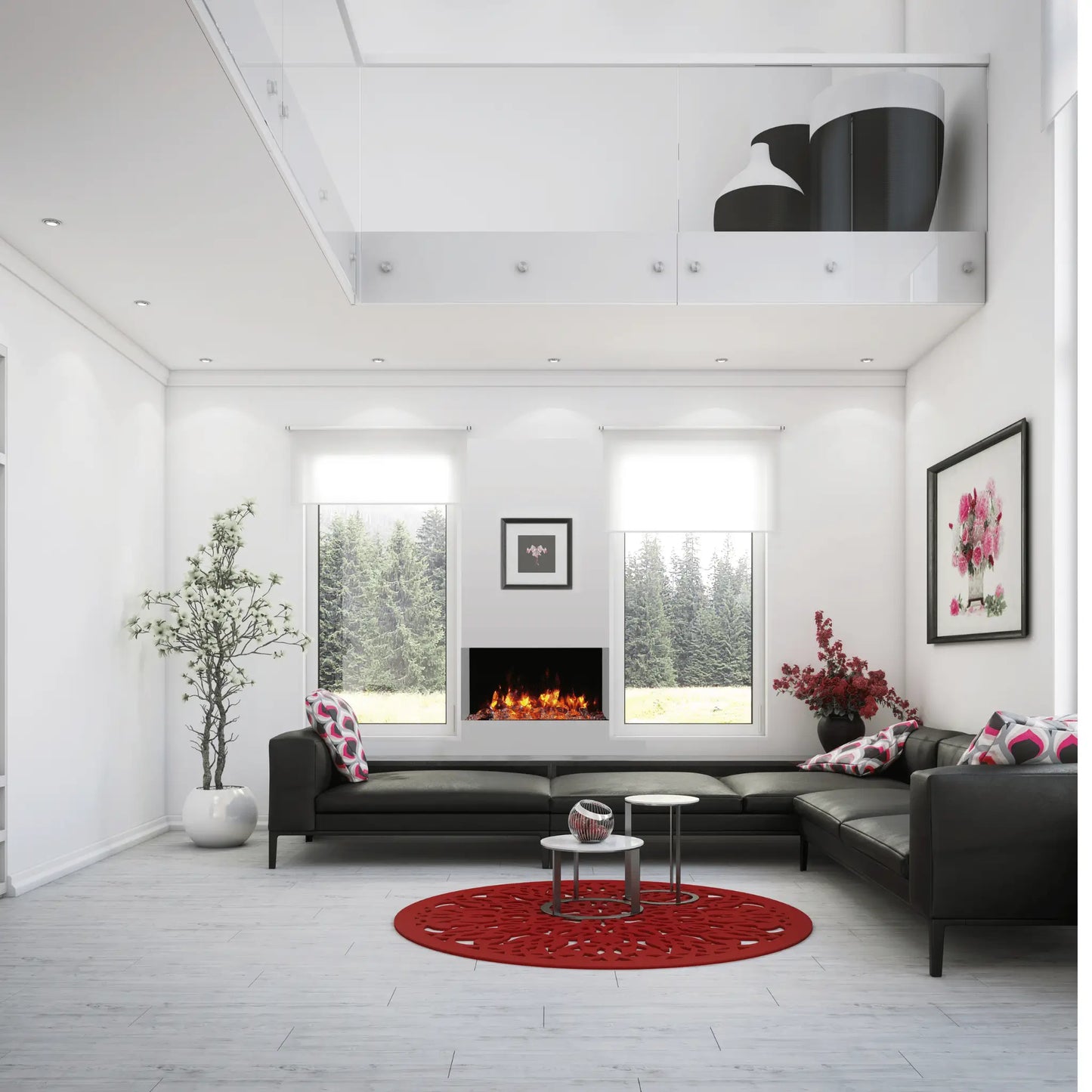 Amantii Tru View Slim Electric Fireplace - Side View