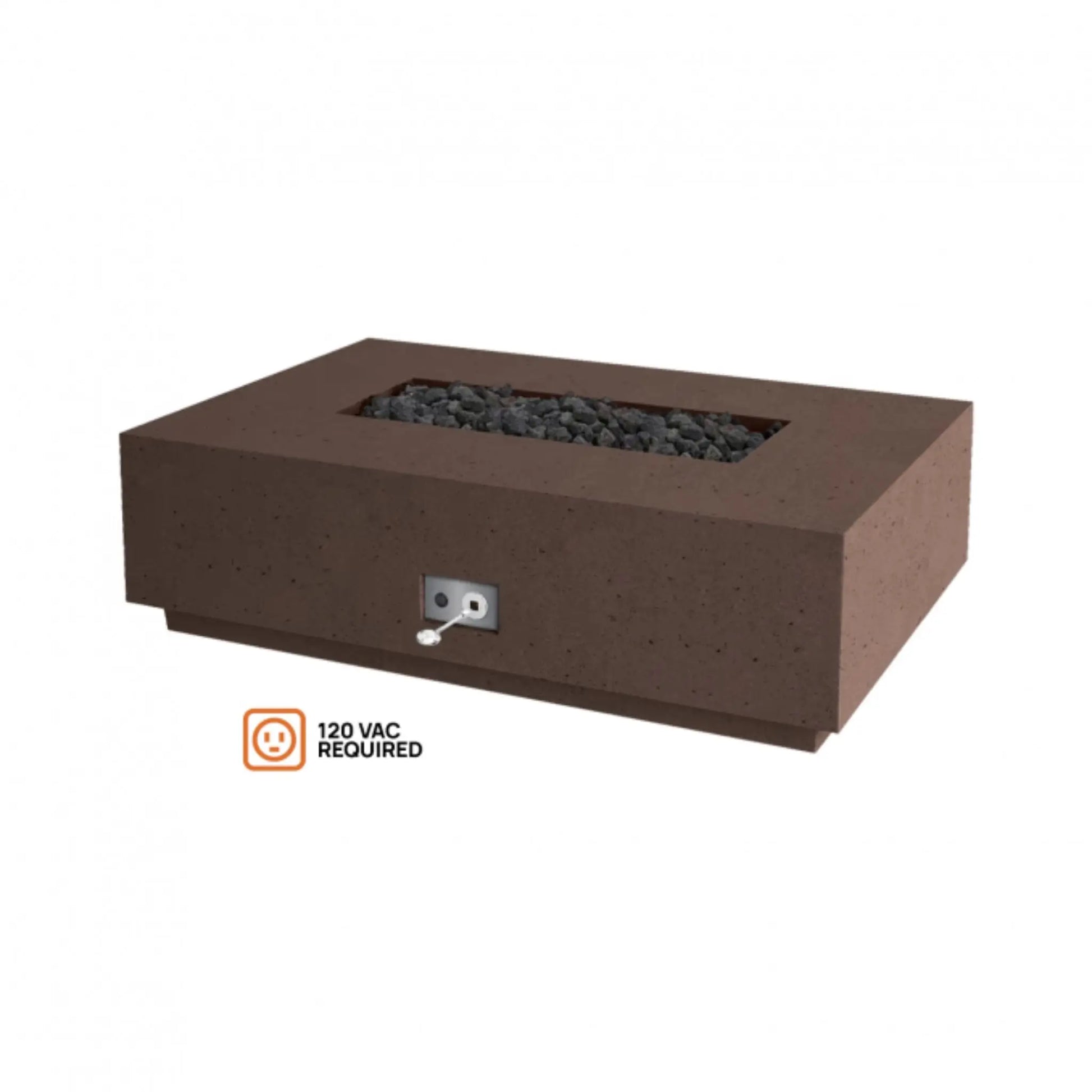 Fire Gear Sanctuary Series 56-Inch GFRC Fire Pit Table - Lifestyle Patio Setting