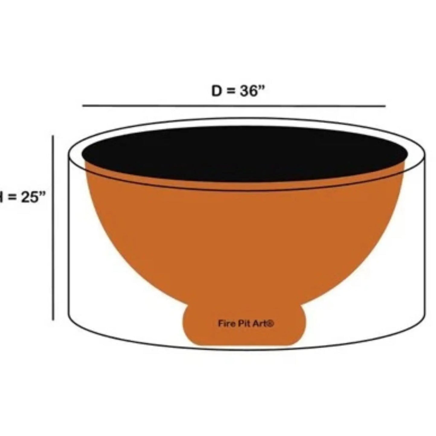 Fire Pit Art fire pit cover showing adjustable drawcord and elastic hem for a snug fit