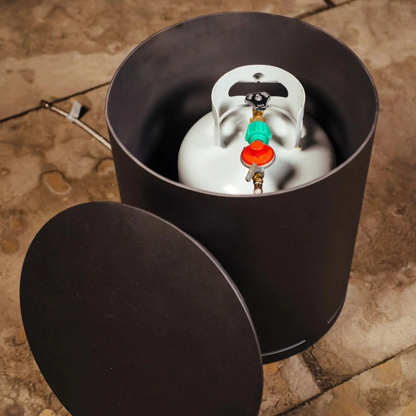 Fire Pit Art Steel Propane Tank Cover | Handcrafted Carbon Steel