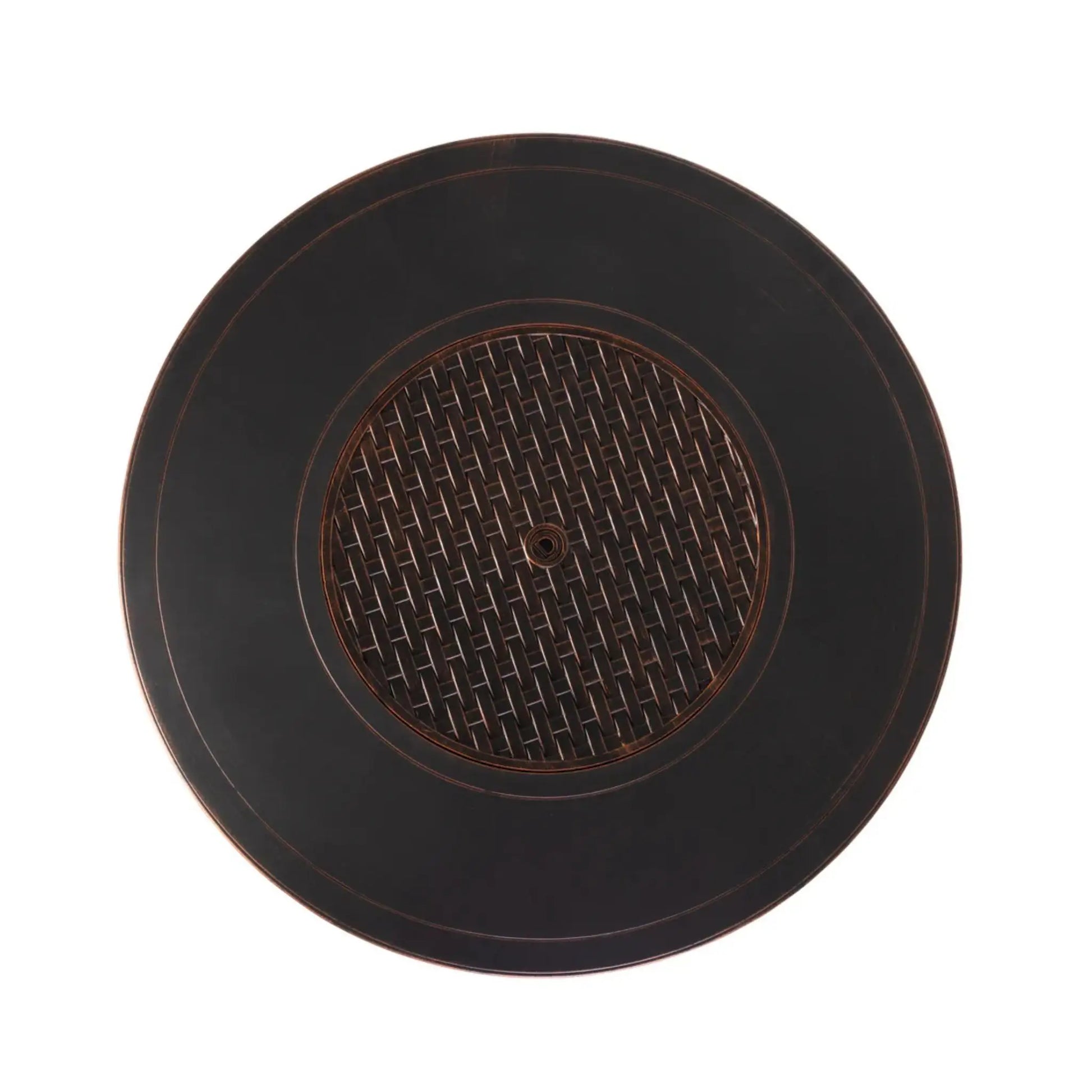 Fire Sense Florence Woven Aluminum Propane Fire Pit - Lifestyle View