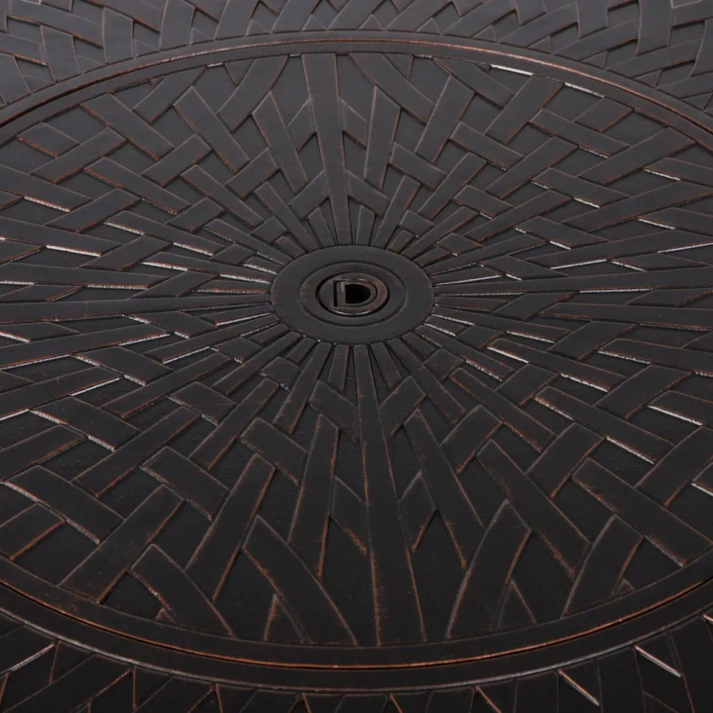 Fire Sense Verona Aluminum Round Propane Fire Pit - Lifestyle View