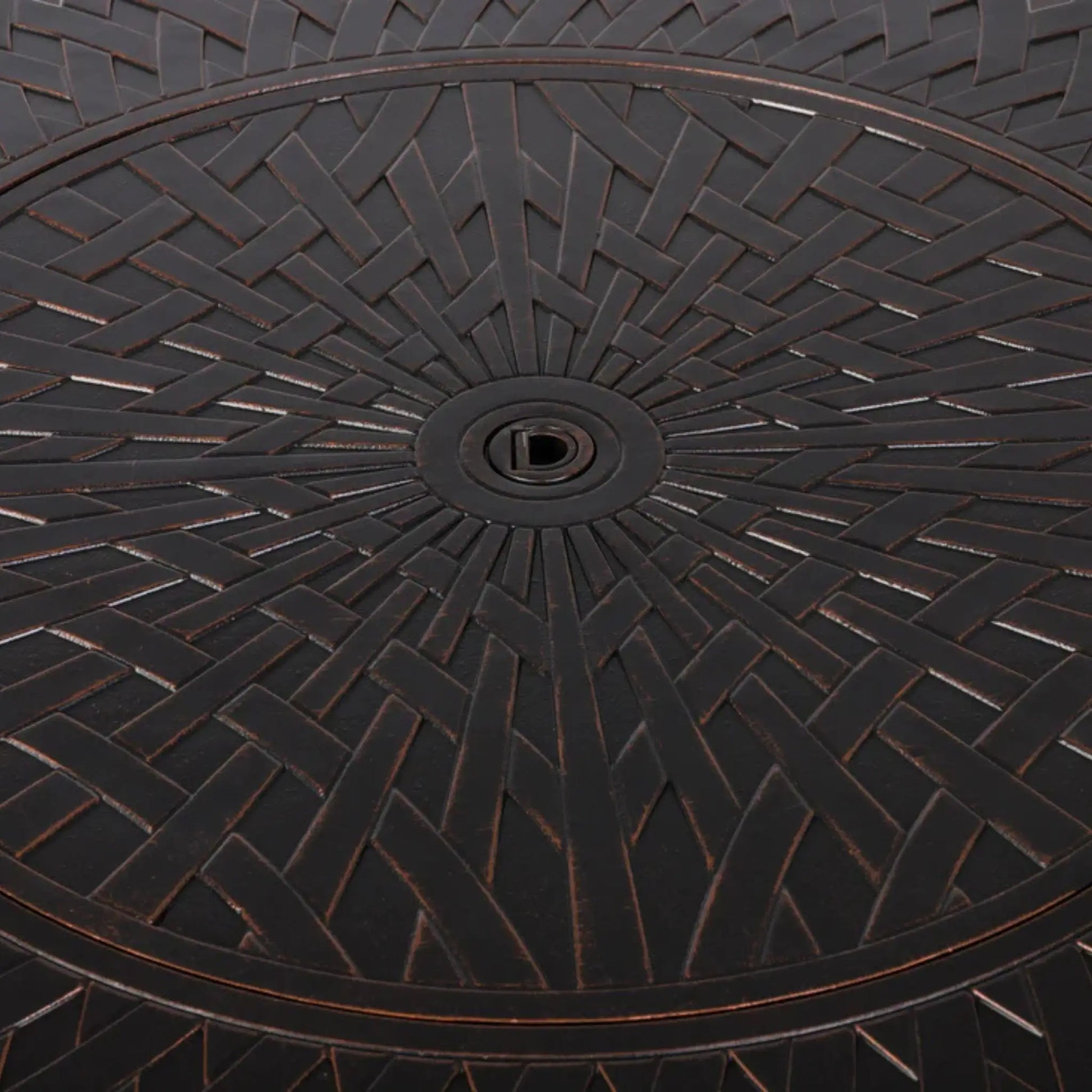 Fire Sense Verona Aluminum Round Propane Fire Pit - Lifestyle View