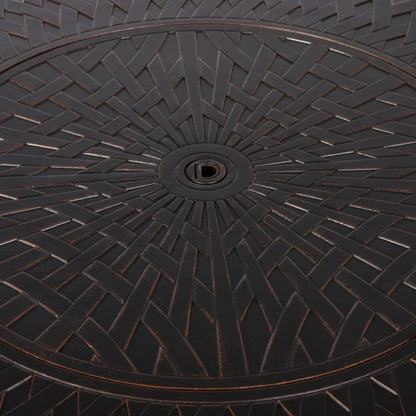 Fire Sense Verona Aluminum Round Propane Fire Pit - Lifestyle View