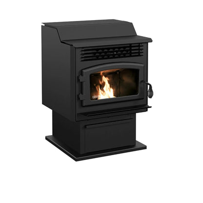 Drolet Eco-55 ST Freestanding Pellet Stove | EPA Certified | 39,260 BTU | 80 lb Hopper | Heats 2,000 Sq Ft