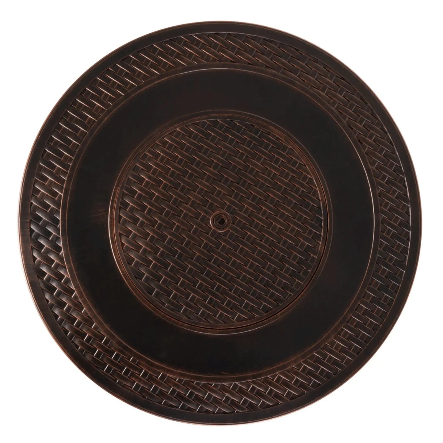 Fire Sense Bellante Woven Aluminum Propane Fire Pit - Detail View
