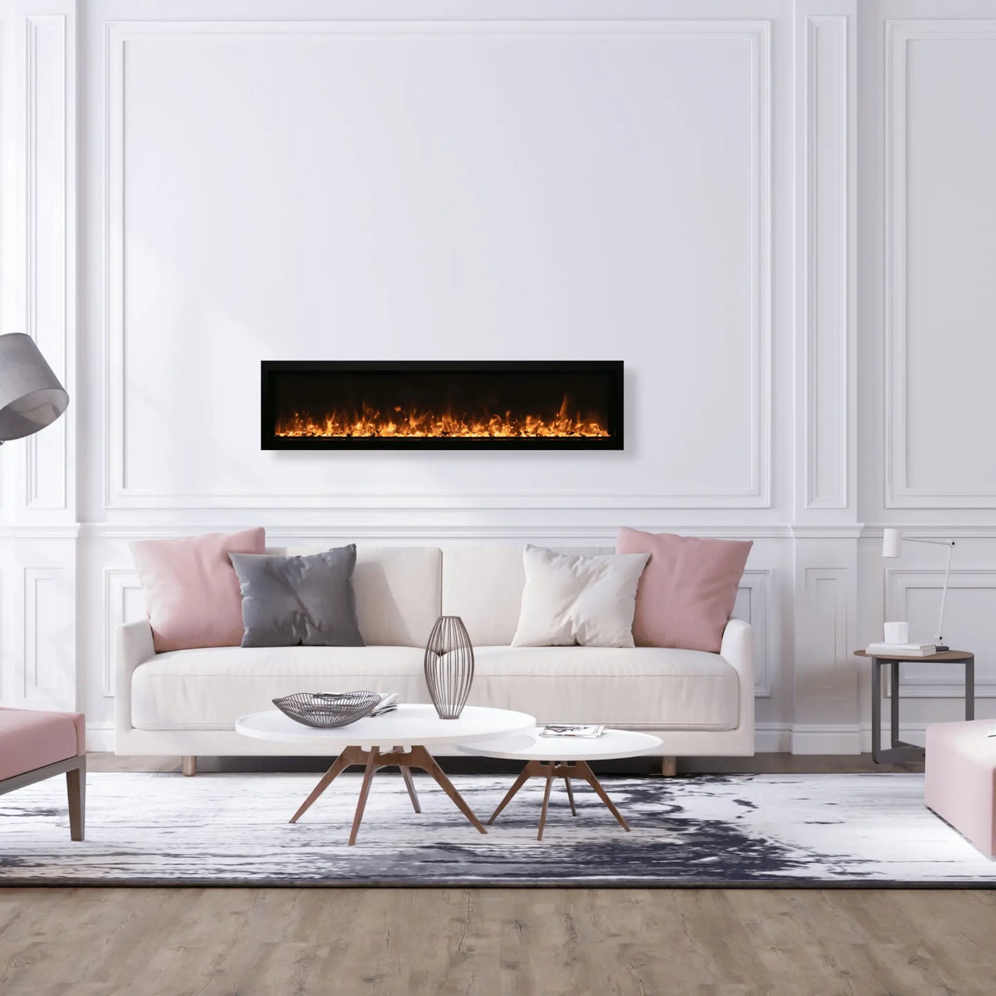 Amantii Symmetry Xtra Slim Smart Electric Fireplace - Side View