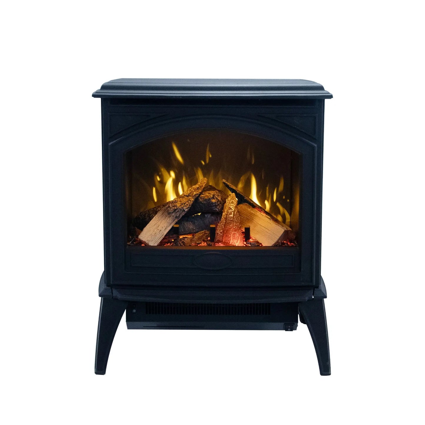 Amantii Lynwood Cast Iron Electric Fireplace - Angle View