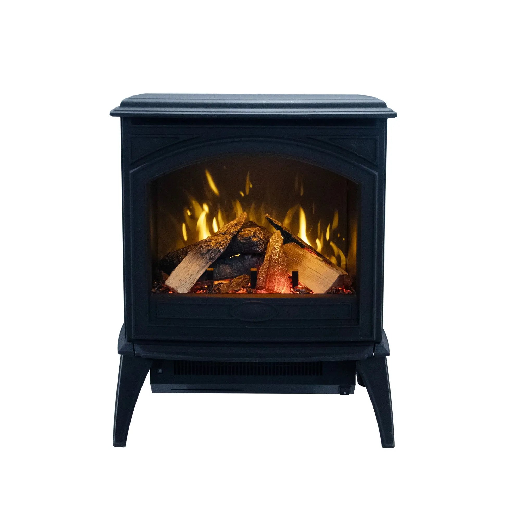 Amantii Lynwood Cast Iron Electric Fireplace - Angle View