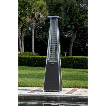 Fire Sense Brushed Bronze Pyramid Propane Patio Heater - Detail View