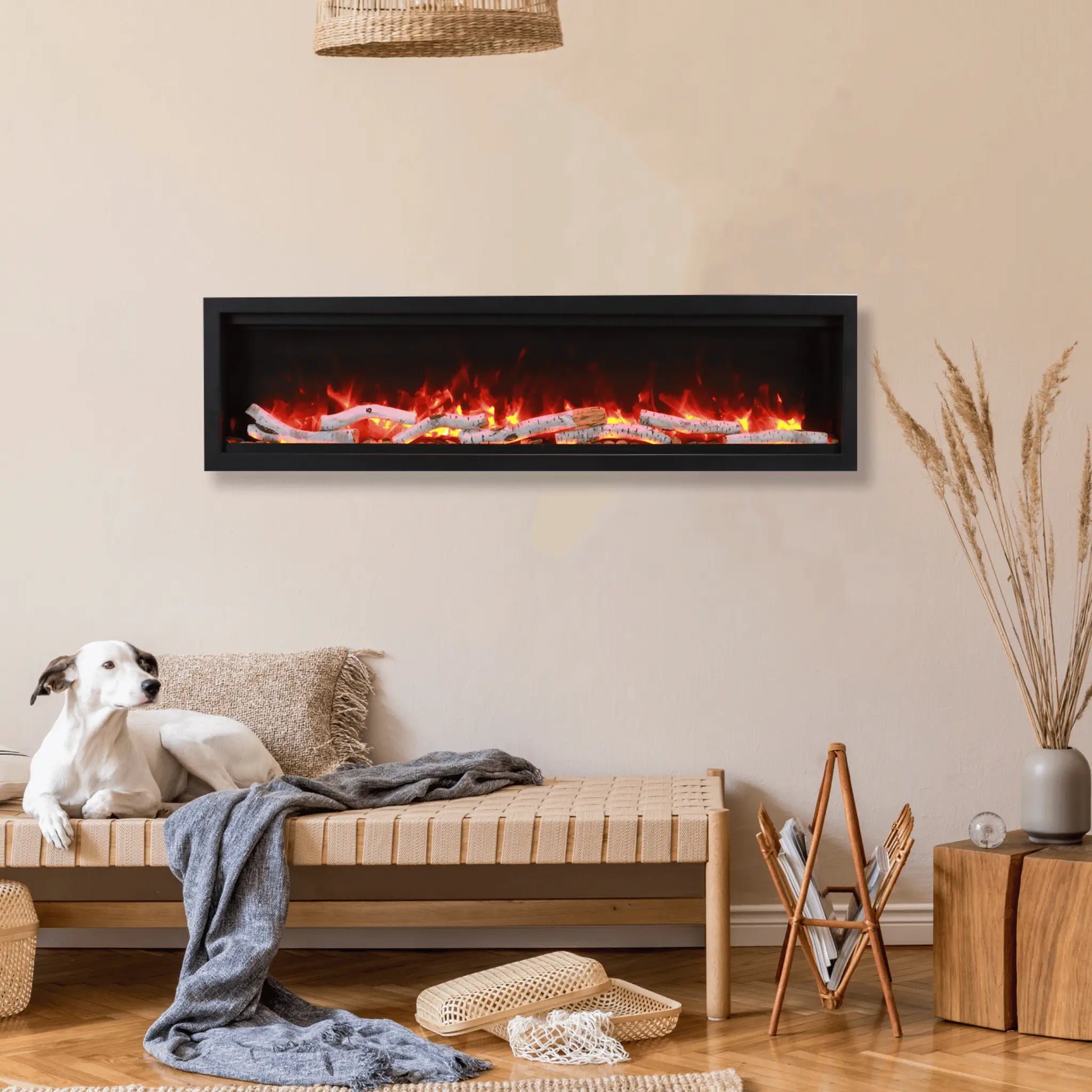 Amantii Symmetry XT Bespoke Electric Fireplace - Angle View