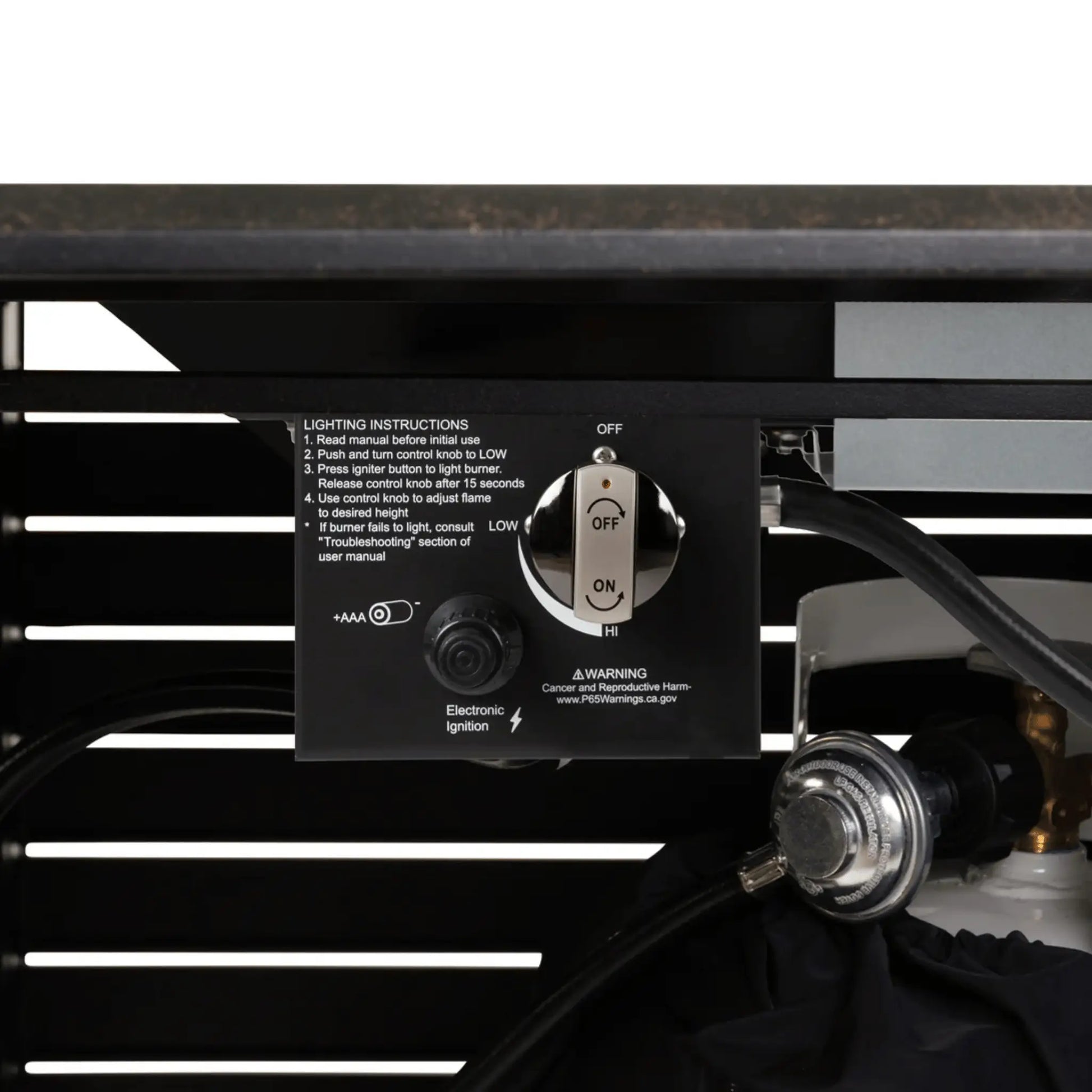 Fire Sense Longmont Rectangular Propane Fire Pit - Lifestyle View