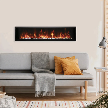Amantii Symmetry Xtra Slim Smart Electric Fireplace - Angle View