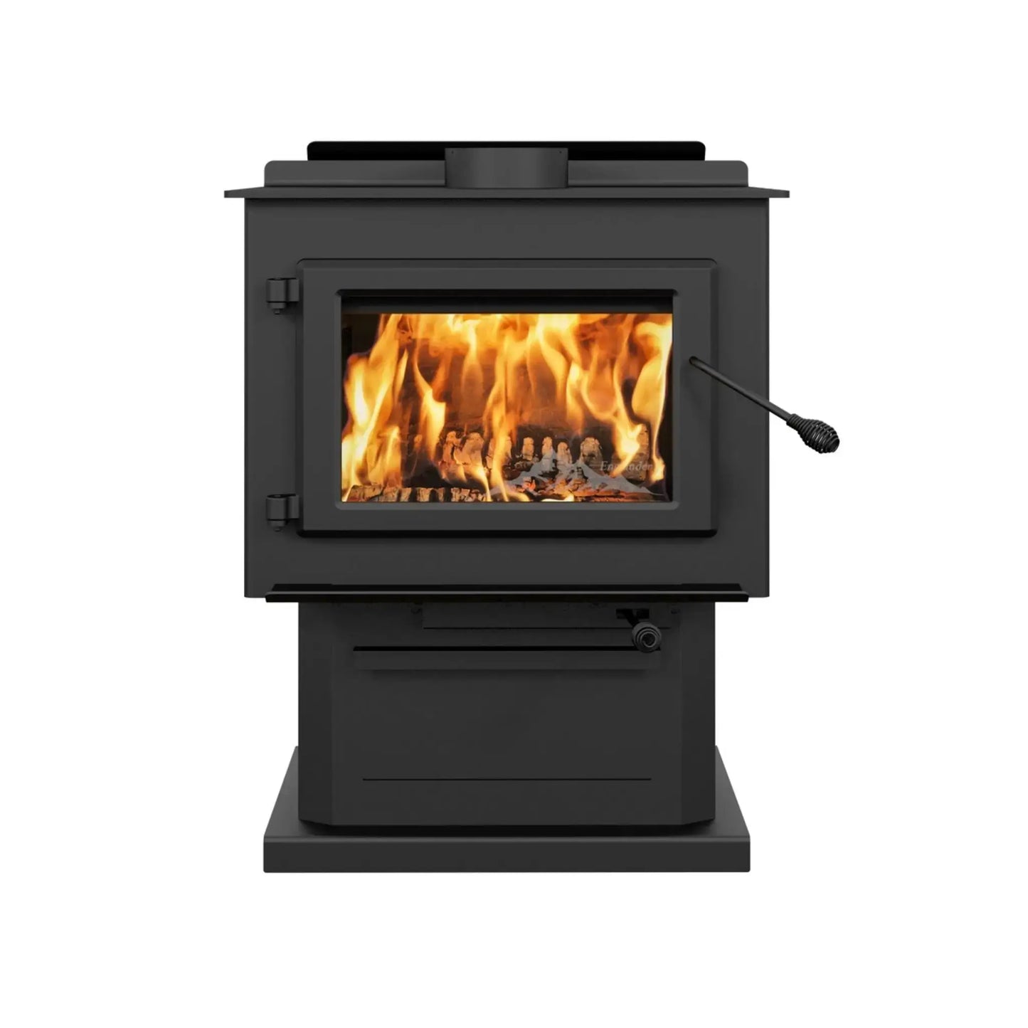 Englander Blue Ridge 300P Wood Stove - Front View with Open Door