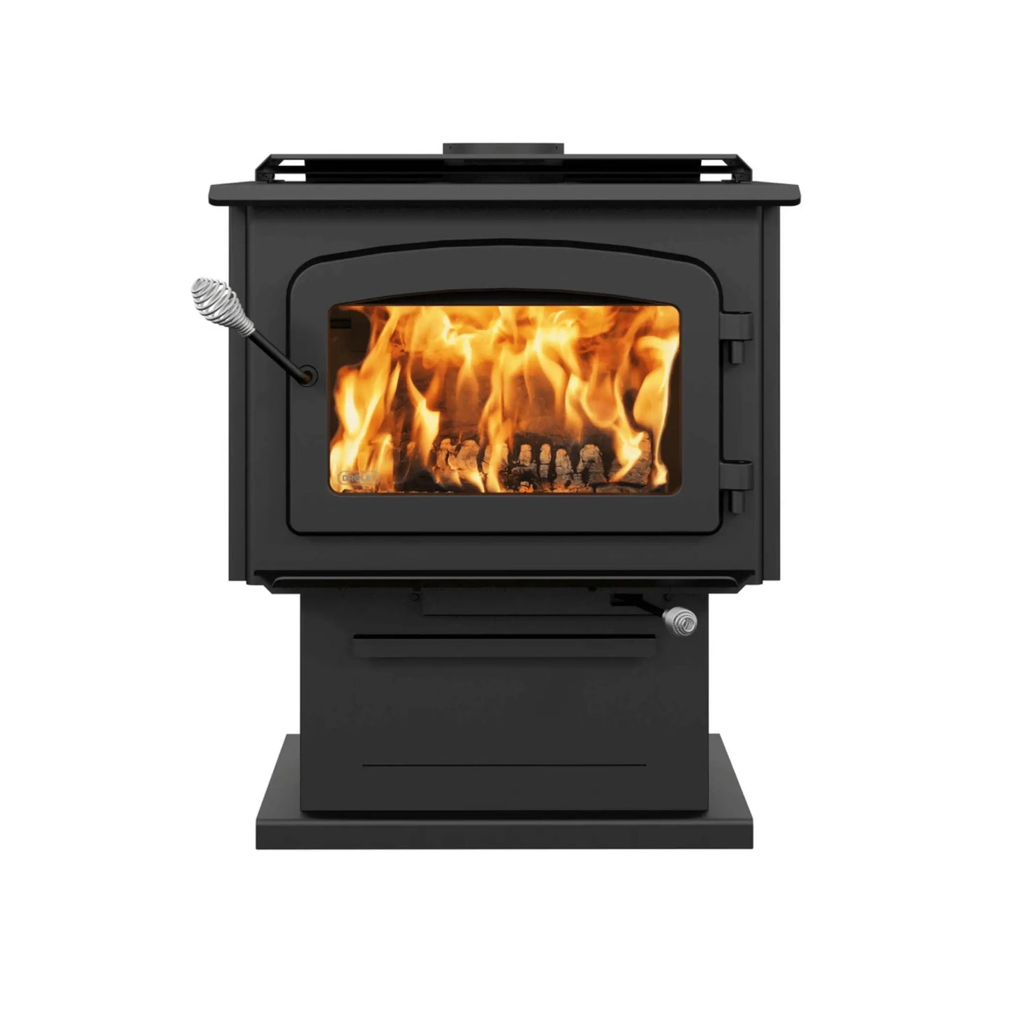 Drolet Escape 1800 Wood Stove - Front View with Open Door