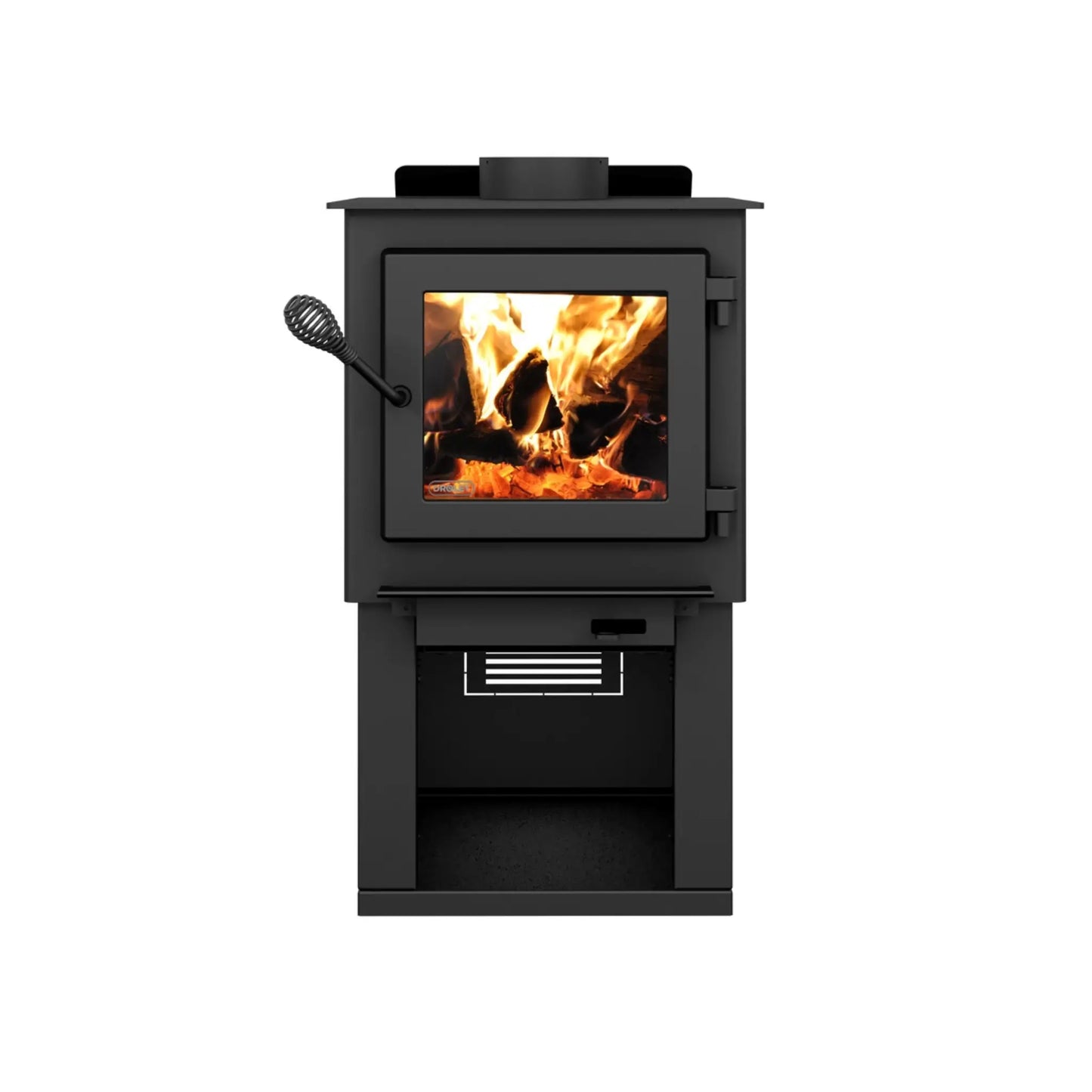 Drolet Deco Nano Wood Stove - Front View with Open Door