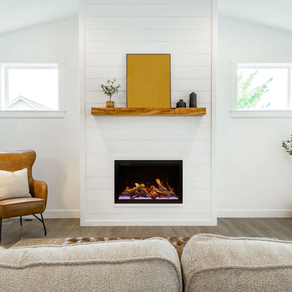Amantii Traditional Bespoke Electric Fireplace - Flame Detail View