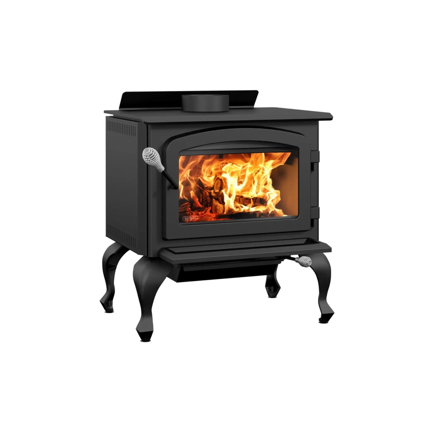 Drolet Columbia II Wood Stove - Front View with Open Door